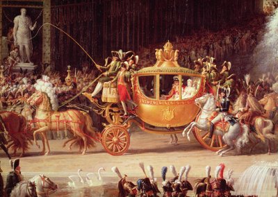 The Entry of Napoleon and Marie-Louise into the Tuileries Gardens on the Day of Their Wedding, 2nd April 1810 (detail) by Etienne Barthelemy Garnier
